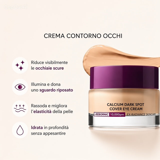 Crema Contorno Occhi al Calcio – Idratante, Levigante e Illuminante