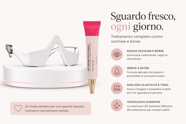 Kit Contorno Occhi LED Rosso + Siero Lift Effect Anti Age