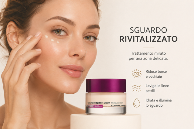 Crema Contorno Occhi al Calcio – Idratante, Levigante e Illuminante
