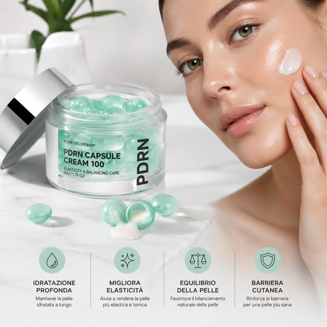 Crema Viso Rigenerante con PDRN, Acido Ialuronico e 9 Peptidi
